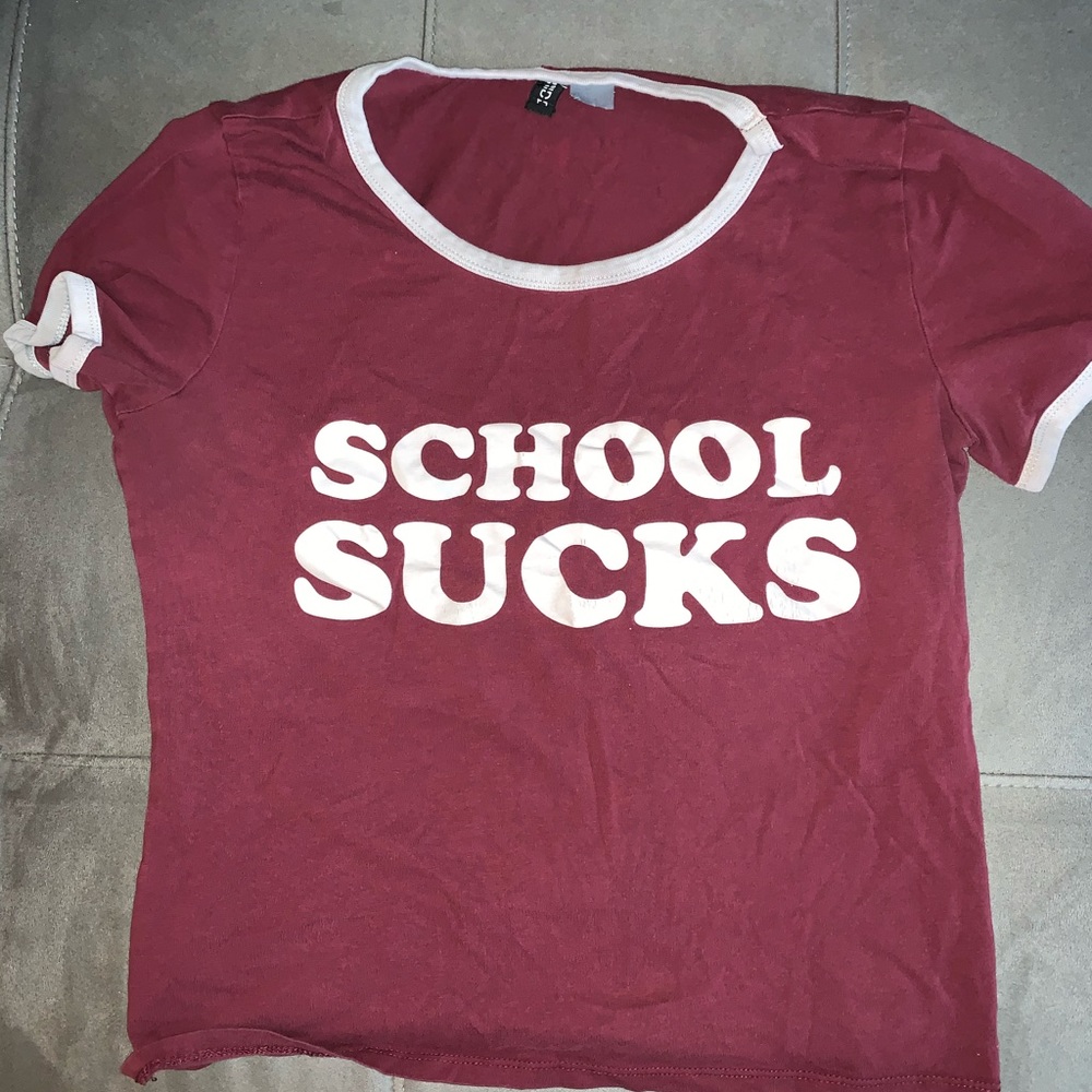 School Sucks Ringer Tee